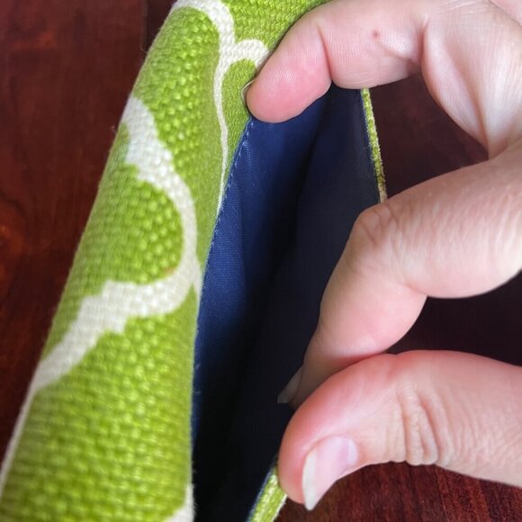 Spartina 449 Green & Blue Canvas Wallet With Multiple‎ Card Slots And ID Window - Picture 5 of 7